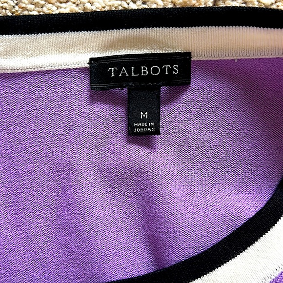 Talbots Lavender Classic Sweater Shirt Top. Size M. - Picture 3 of 3
